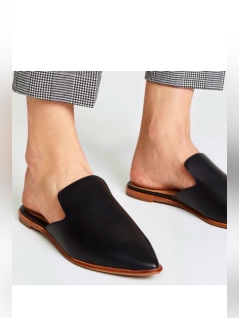 Madewell The Gemma Mule Leather Black Size 8